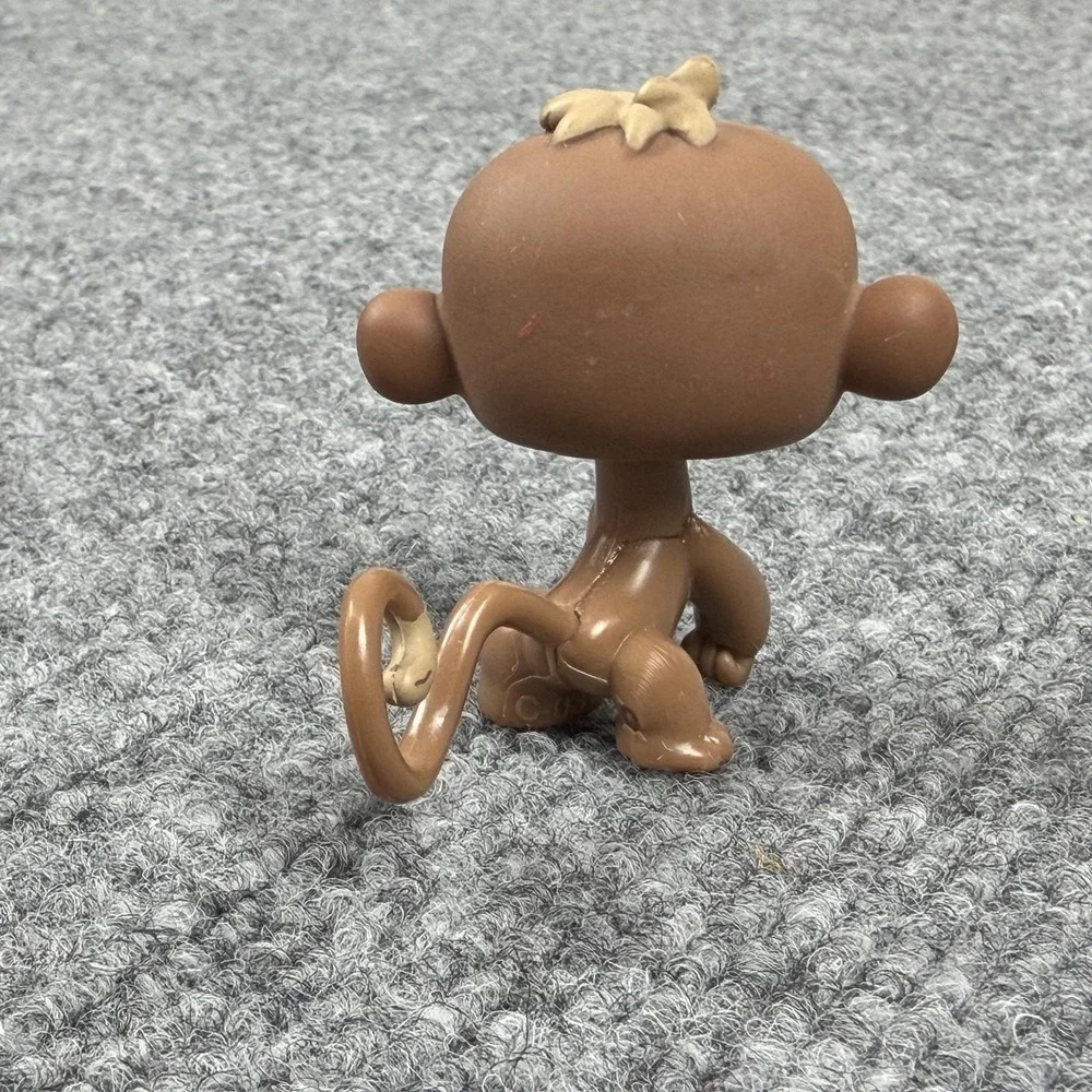 Hasbro Littlest Pet‎ Shop Brown Cute Monkey Mini Figure 2007 #564 LPS Toy 2007